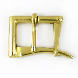Elegant 40mm Solid Brass Pin Buckle - 1Pc (40mm A)