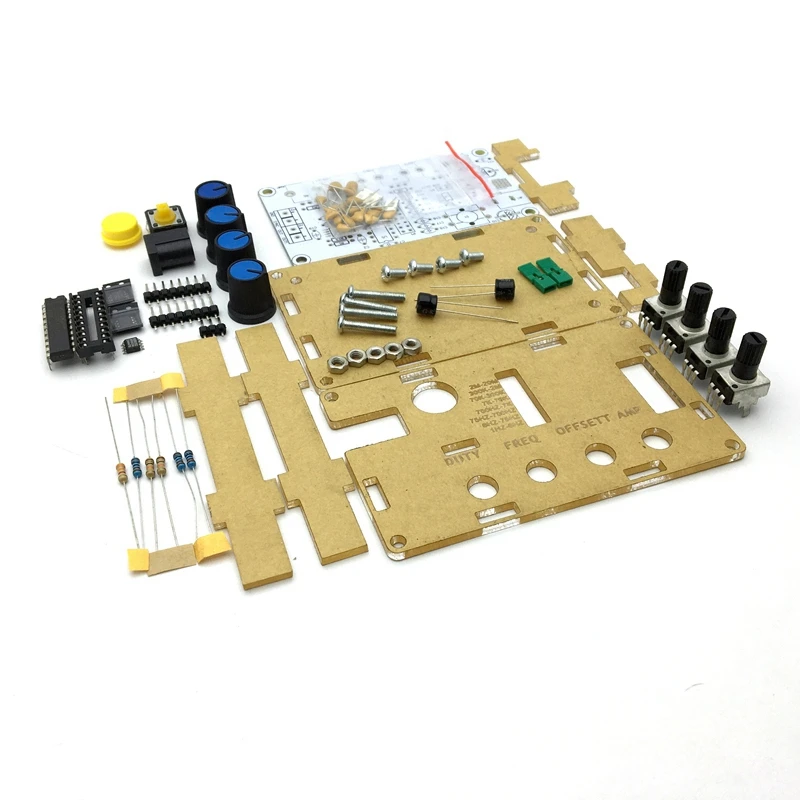 Kit Générateur De Signal MAX038 DIY - 1 Hz à 20 MHz - Sorties Sinus, Triangle, Rectangle, Dent De Scie - Alimentation 9-15V, Boîtier Acrylique