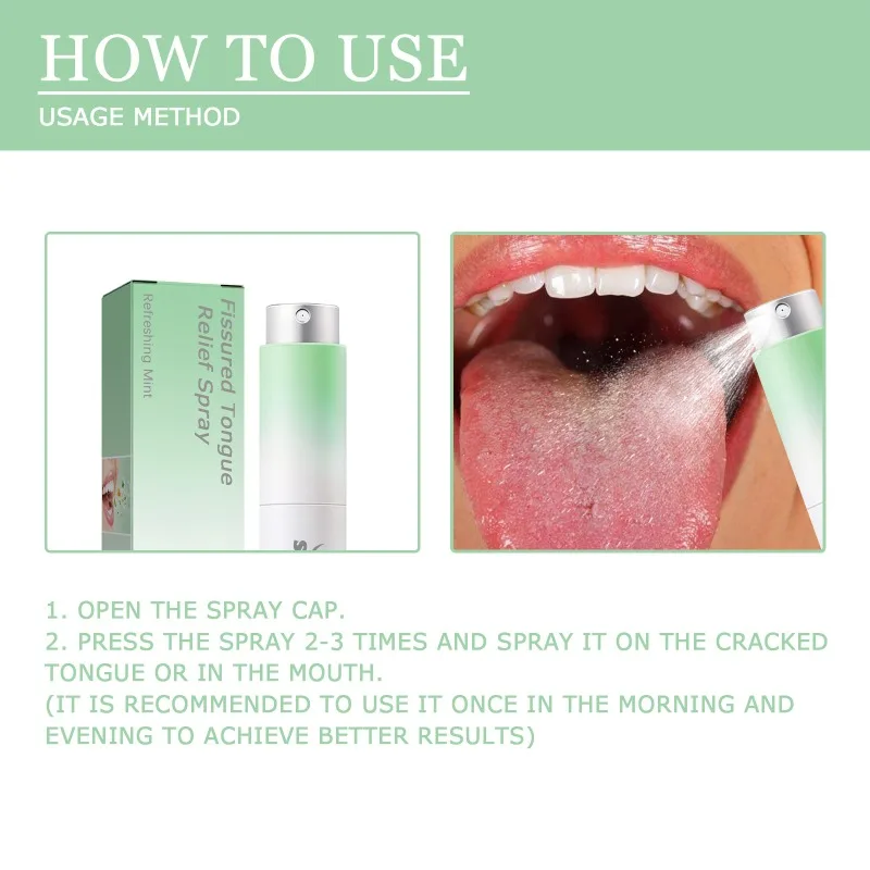 Fissured Tongue Relief Spray Teeth Clean Deodorant Prevent Calculus Remove Bad Breath Supplies Deodorizing Oral Spray 5