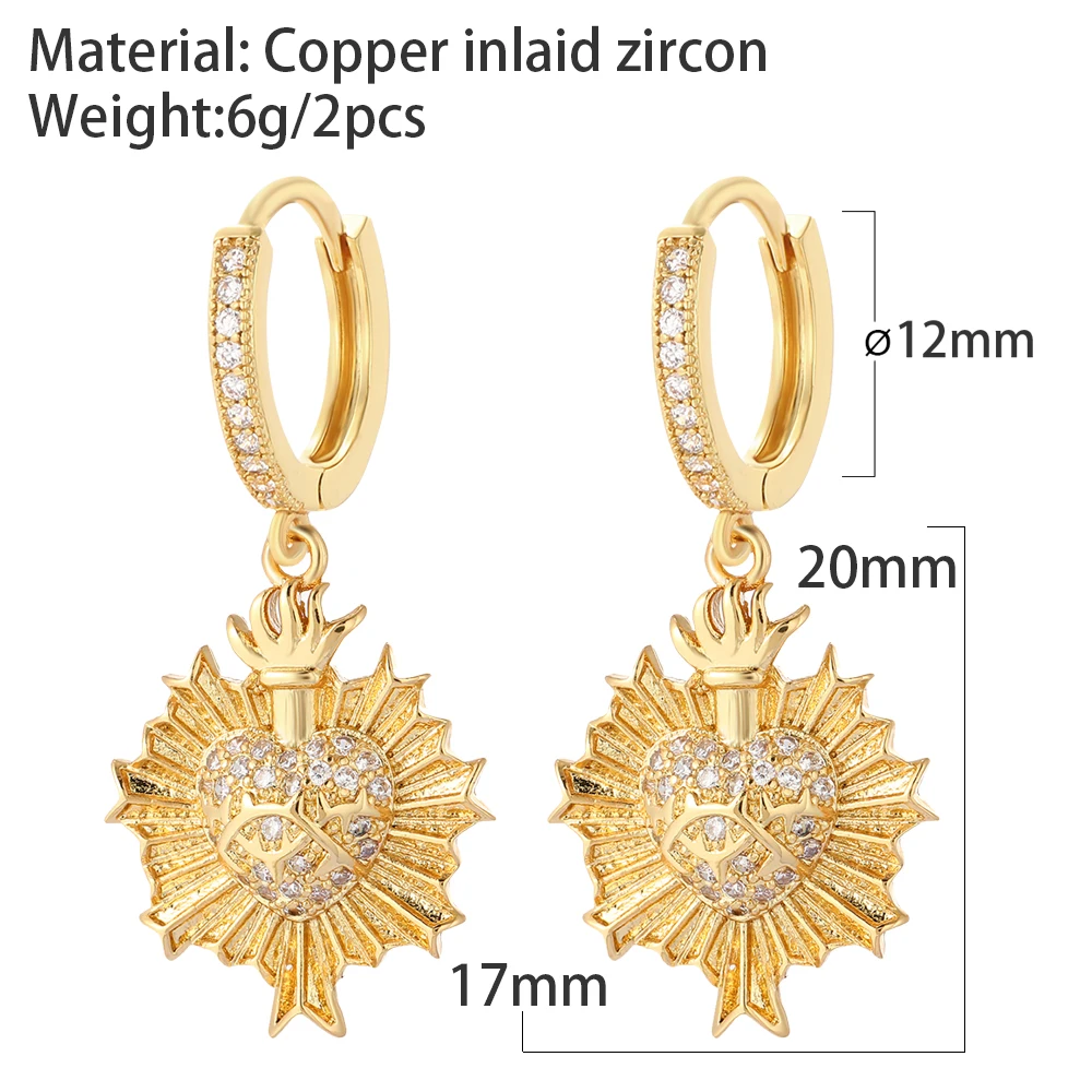 Boucles D'oreilles Pendantes Mauvais œil - Acier Inoxydable Or - Cadeau Femme