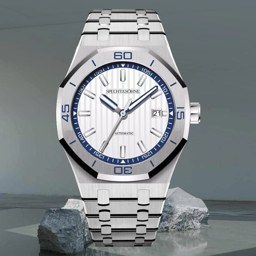 specht&sohne new classic men's watch 50m waterproof luminous sapphire crystal blue automatic mechanical watches reloj hombre Specht&Sohne New Classic Men's Watch 50M Waterproof Luminous Sapphire Crystal Blue Automatic Mechanical Watches Reloj Hombre 1
