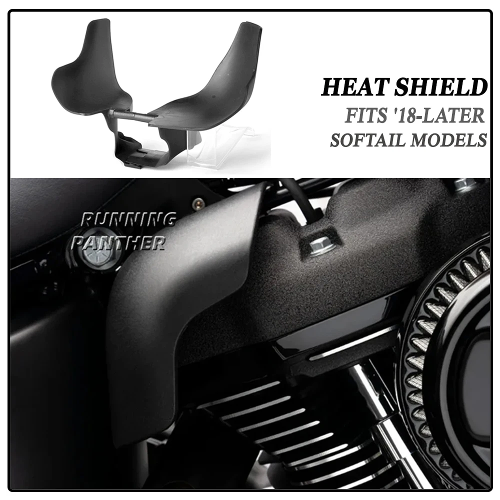 

Motorcycle Heat Shield Mid-Frame Air Deflector Trim Cover For Harley Softail Breakout Street Bob Fat Bob Low Rider FXBR 2018-24