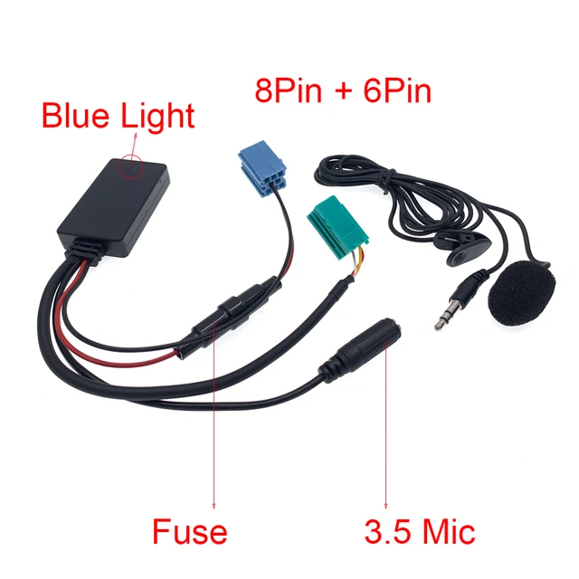 Car Bluetooth Adapter AUX Cable Stereo Radio for Renault Clio