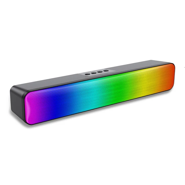 RGB Wireless Speaker Bluetooth-Compatible Portable Mini Loudspeakers with Subwoofer Desktop Speaker Double Speaker for PC Laptop 6