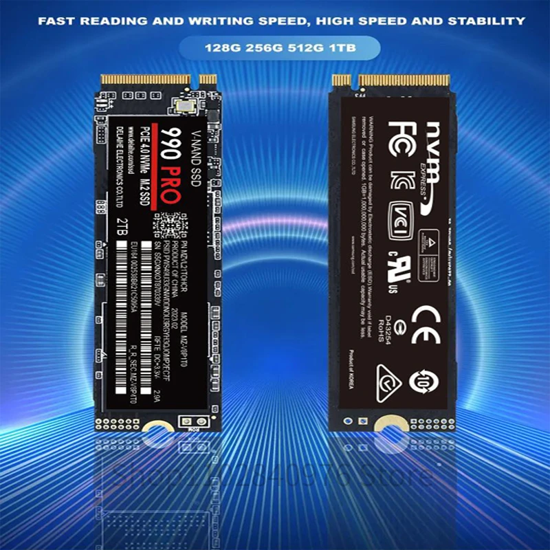 990PRO 4TB Hard Drive Disk NVME Ｍ2 SSD 1TB High-speed NMVE M2 SSD Drive PCIE 4.0 Solid State Drive Internal Hard HDD for Laptop