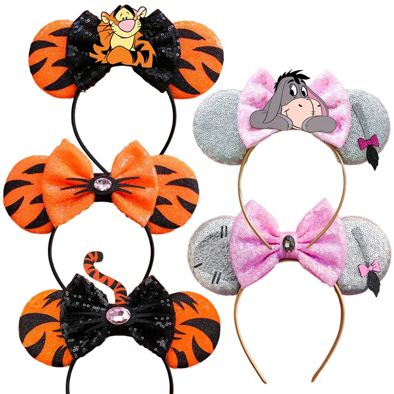 

The Many Adventures Of Winnie The Pooh Headwear Girls Tigger Hair Accessories Kids Eeyore Hairbands Baby Disney Bow Headbands