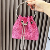 Handle Rhinestones Evening clutch Bag Purses and handbag luxury Designer shoulder bag Shiny Crystal Clutch purse bucket bag - Image 6