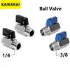 Brass Mini Ball Valve 1/4 and 3/8 Female x Male Shut-Off Valve switch control for Water Pumps Tanks Outdoor Faucet Air 1