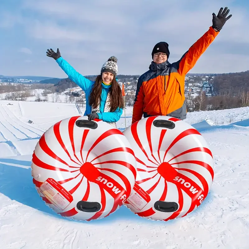 Adult and Children's Winter Outdoor Skiing Ring Thickened Wear resistant Dry Land Skiing Ring Inflatable Ski Mat Toy
