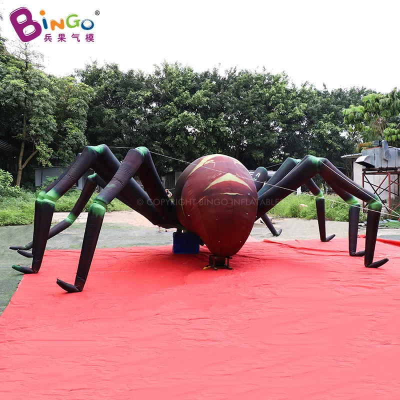 Large Inflatable Green Spider Balloon 8 Meters/26ft For Halloween Outdoor Building Decoration 6