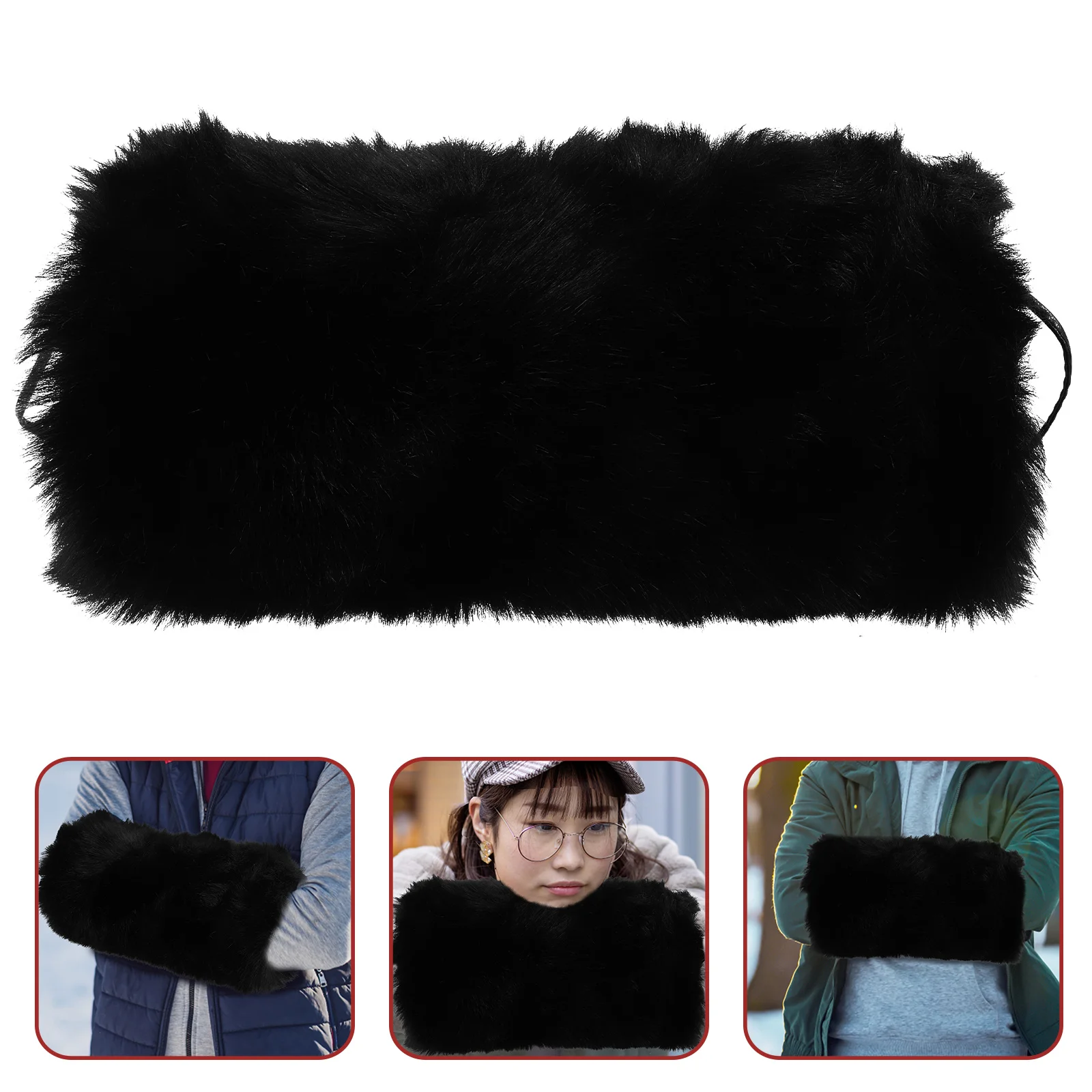 

Plush Hand Warmer Pillow Womens Gloves Bag Hands Hanging Pouch Faux Fur Muff Winter Supply Rabbit Delicate Baby