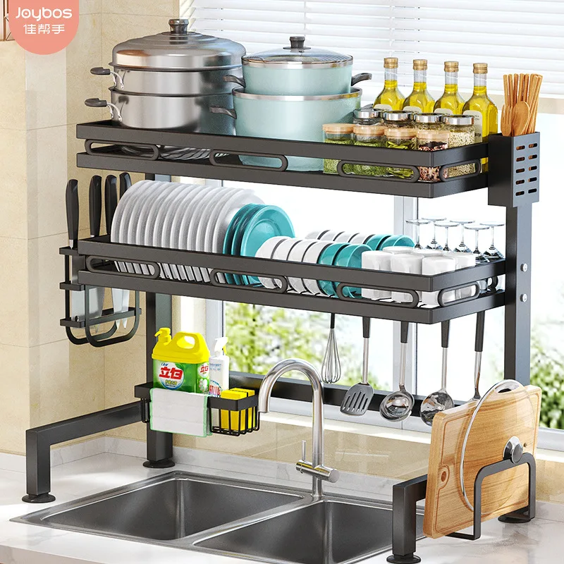 Joybos Dish Rack Over The Sink with Cutlery Drainer