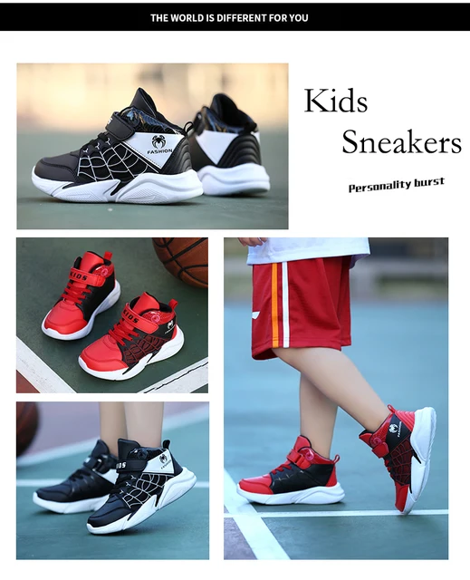 男の子,カジュアル,通気性,快適,滑り止め,バスケットボール,子供