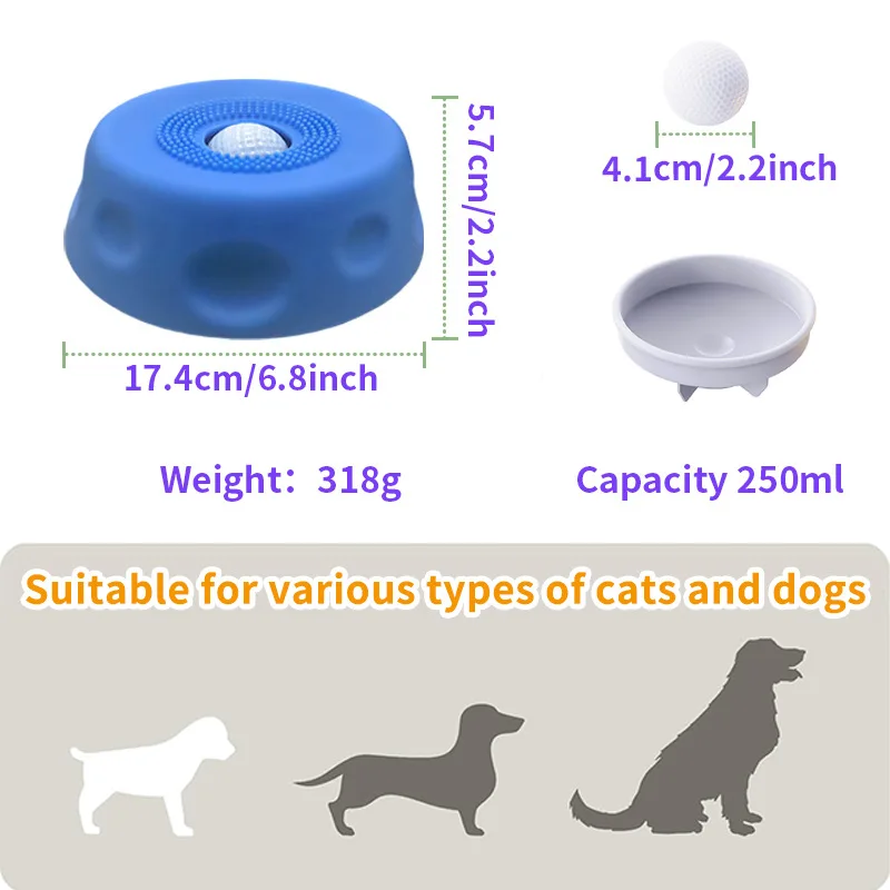 Slow Feeder Dog Bowl Silicone Anti-slip Interactive Puzzle Toy_voghion.com