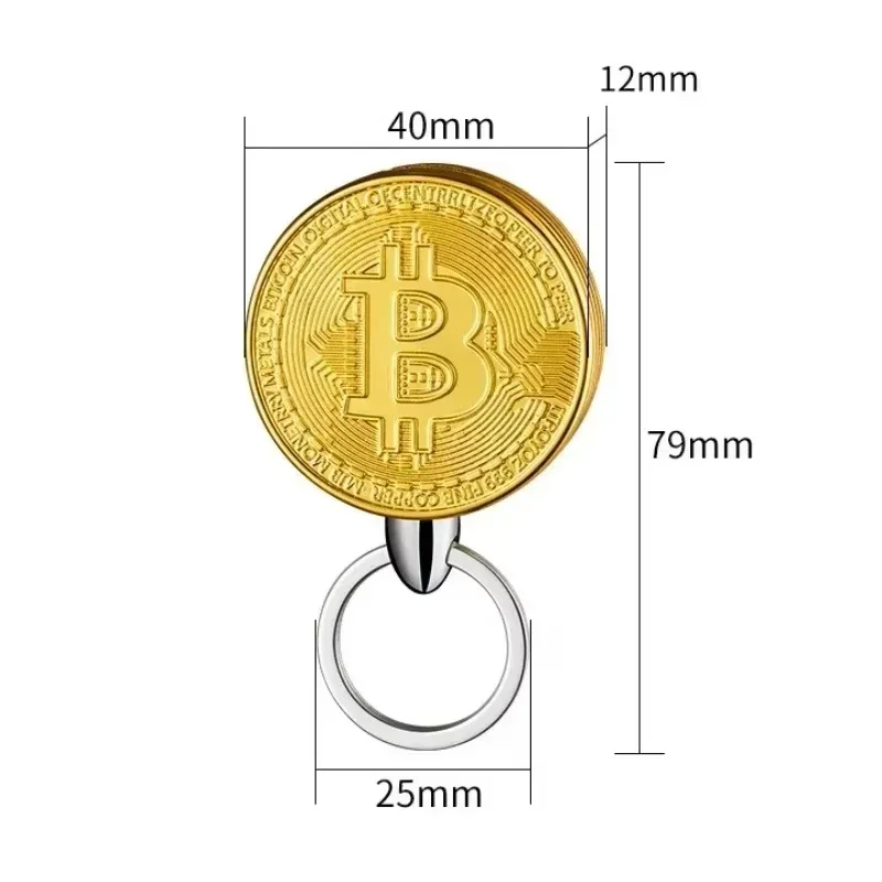 Bitcoin Shape Butane Lighter Virtual Commemorative Coin Pendant Lighter Portable Cigarette Accessory butane gas lighter cigarette lighter