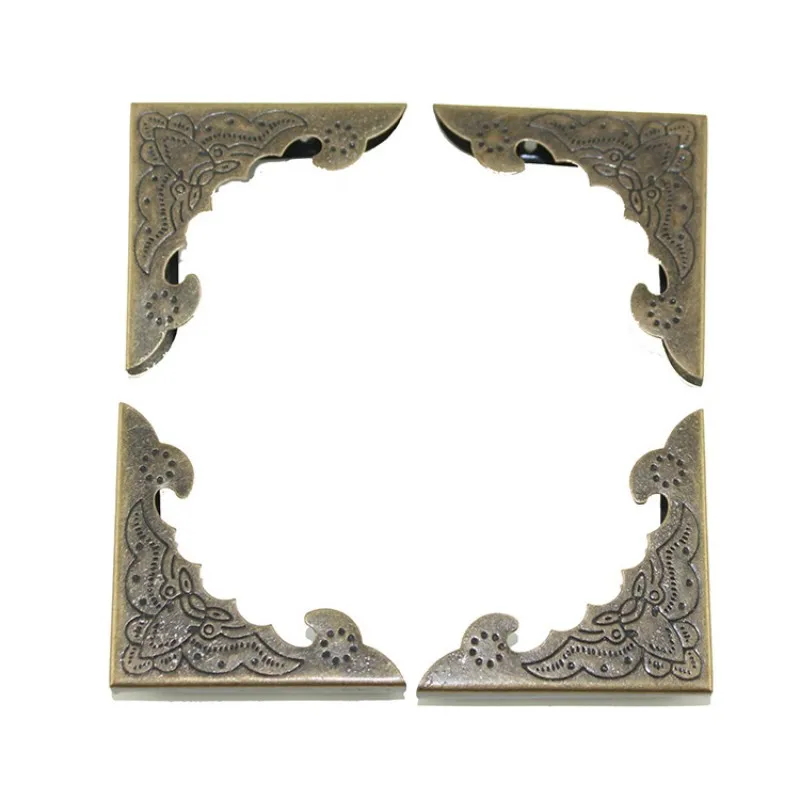 Bronze Tone Book Scrapbooking Albums Menus Corner Protectors Metal Bat Corners For Books 40*40*4mm Fit 4mm 4Pcs furniture corner protector decorative corner cover metal decorative protectors