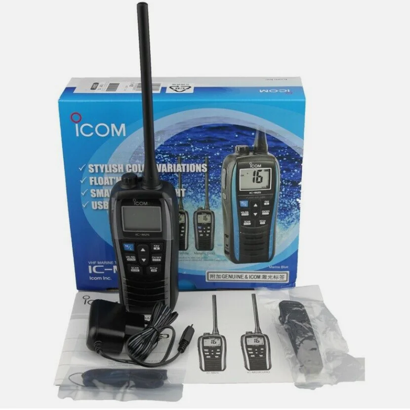 IC-M25 5W Portable Marine Radio VHF Handheld LCD Lightweight Waterproof marine radio