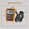 Solar Power Meter Visible Intensity Solar Radiometer Infrared Radiation Detector W/m2 and BTU unit selection Optical experiment 4