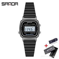 SANDA Elegant Luxury Waterproof LED Sports Watch (Black box)