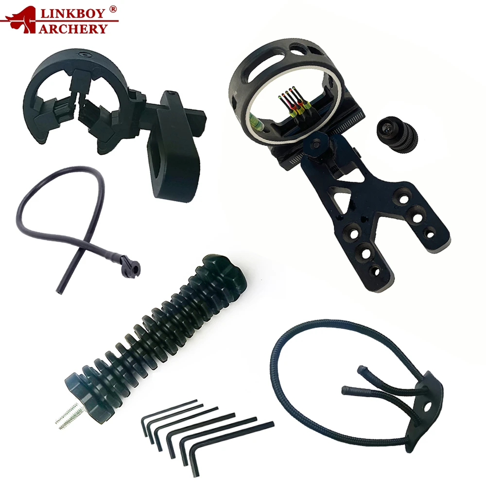 Linkboy Archery 1 Pins /5 Pins Bow Sight Kits Arrow Rest Stabilizer