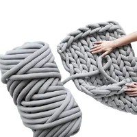 1KG Thick Super Bulky Chunky Yarn for Hand Knitting Crochet Soft Big Cotton Arm Knitting Roving Spinning Yarn for DIY Blanket 1