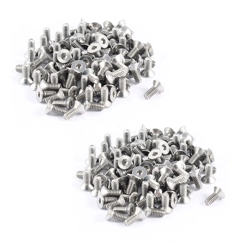 

New-200Pcs 304HC, искусственные винты из нержавеющей стали M2, 5 мм