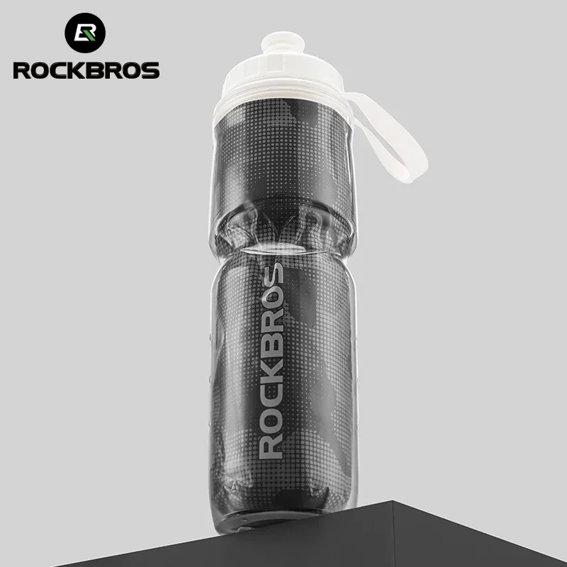 

ROCKBROS велосипедная Изолированная бутылка для воды 750 мл PP5 материал уличный спортивный портативный чайник для фитнеса бега верховой езды кемпинга пешего туризма