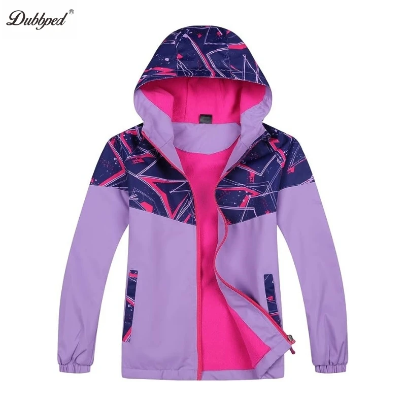 Dubbped Spring Autumn Jacket Boys Girls Waterproof Windbreaker