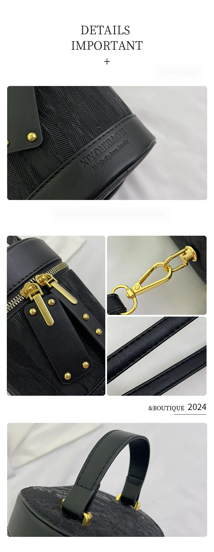Piccola borsa a secchiello cilindrica di alta qualità per le donne, estate 2024, alla moda e versatile_voghion.com