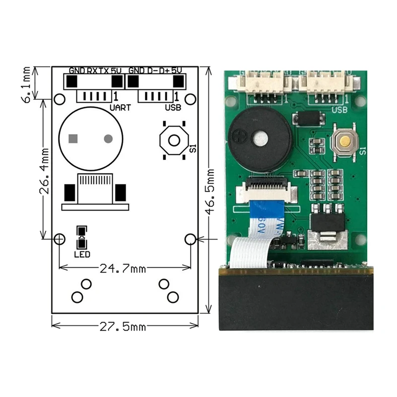 GM67 1D/2D USB UART Barcode Scanner QR Code Scanner Module Reader barcode scanner