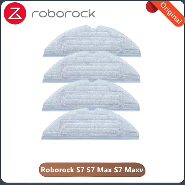 Original Roborock S7 S7 Max S7 Maxv T7Splus  Vacuum Robot Replaceable Mop Cleaning Cloth Accessories 4 PCS