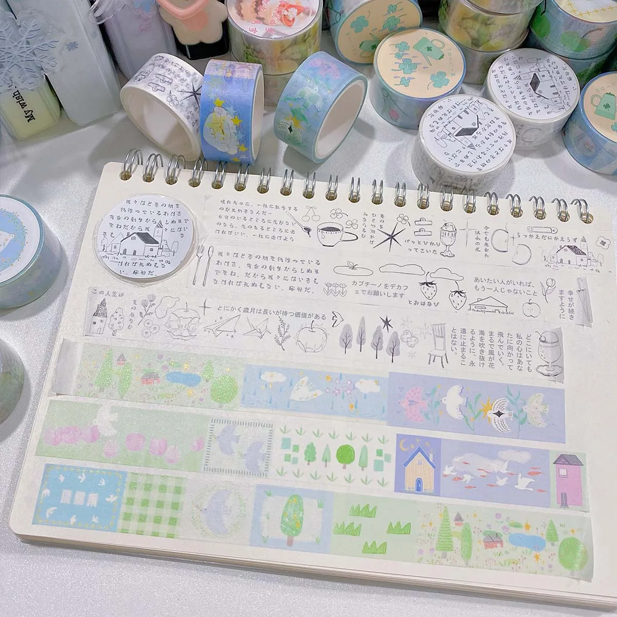 Washi Tape for Journal Planner Scrapbooking Deco Masking Tape Diy Arts Crafts Album Cute Apple Deco Washi Tapes 2
