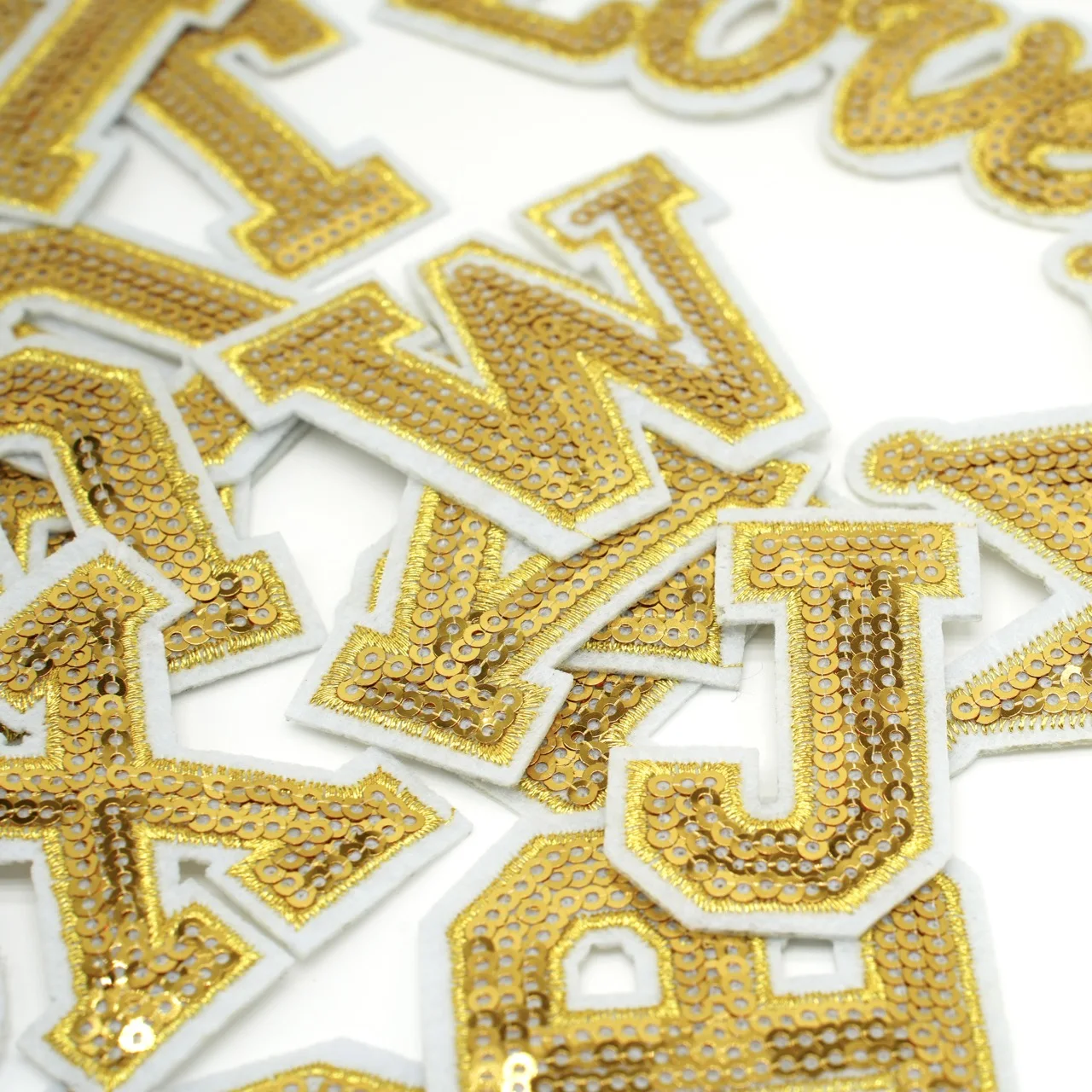 5CM Golden Sequins Letters Patch For Clothes Alphabet Iron on Garment  Accessories Embroidered Applique Decoration Repair Patches - AliExpress 15