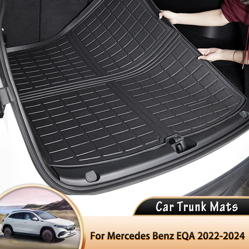 

TPE Car Rear Trunk Mat Protective Pads Waterproof Cargo Liner Trunk Tray Floor Mats for Mercedes Benz EQA 250 SUV 2022 2023 2024