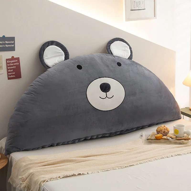 CuteBearBackrestSuperSoftBedroomBedHeadFillerCushionRemovable
