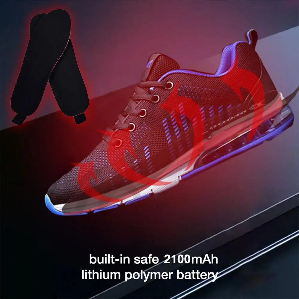 USB Rechargeable Heated Insole With Remote Control Foot Warmer Can Be Cut For Hunting Fishing Hiking Camping