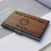 1pcs Free Engraving Wood Professional Business Card Holder Pocket Personalization Customized Wood Card for Business Card Holder 2