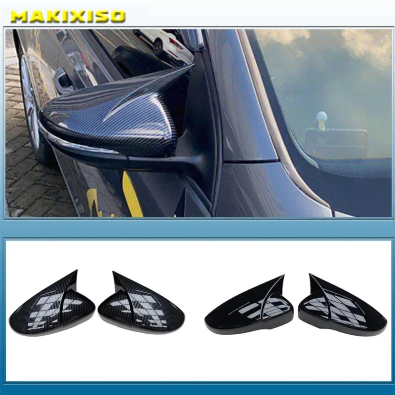 

2PCS Side Car Mirror Covers Caps for VW Golf 6 GTI 6 Golf 6 R MK6 R20 Touran Pair Wing RearView Mirror Case Cover Trim Cap Black