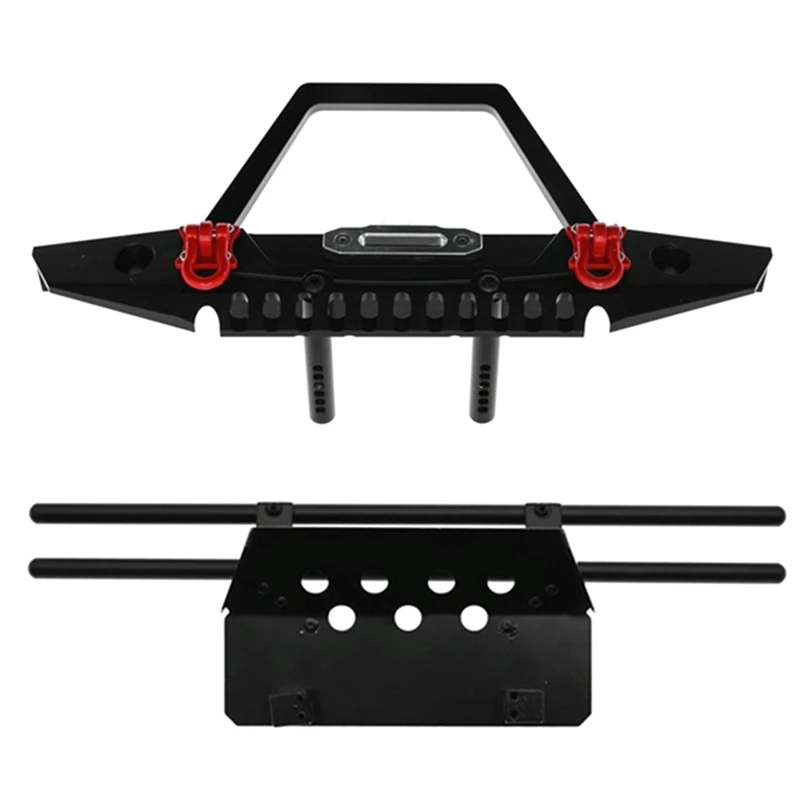 

Металлический передний и задний бампер стандартной яркости для Axial SCX10 Traxxas TRX4 1/10, Радиоуправляемый гусеничный автомобиль Cherokee, обновления кузова, запасные части