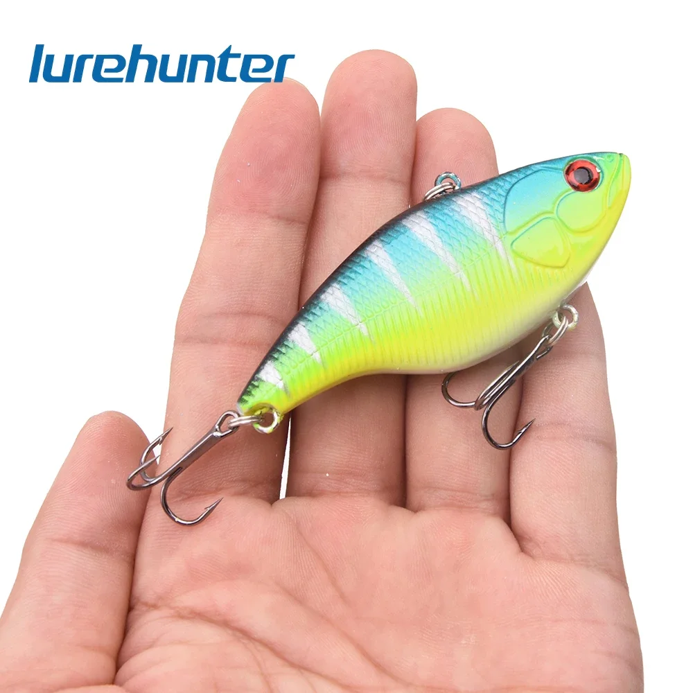 

1PCS Hard VIB Lures Fishing Bait Treble Hooks Sinking Crankbait Wobber Fishing Tackle 7.5cm 18g