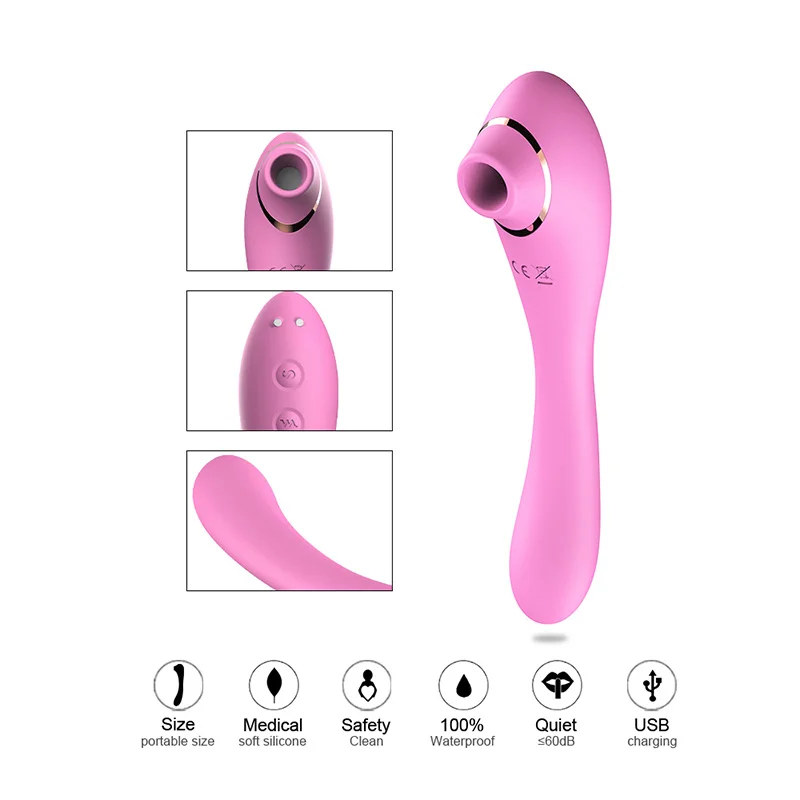 Clitoral Sucking Vibrator And G-spot Stimulator Bendable Massager_voghion.com