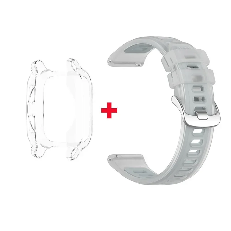 Versatile 2-in-1 Silicone Strap & Transparent Case Combo