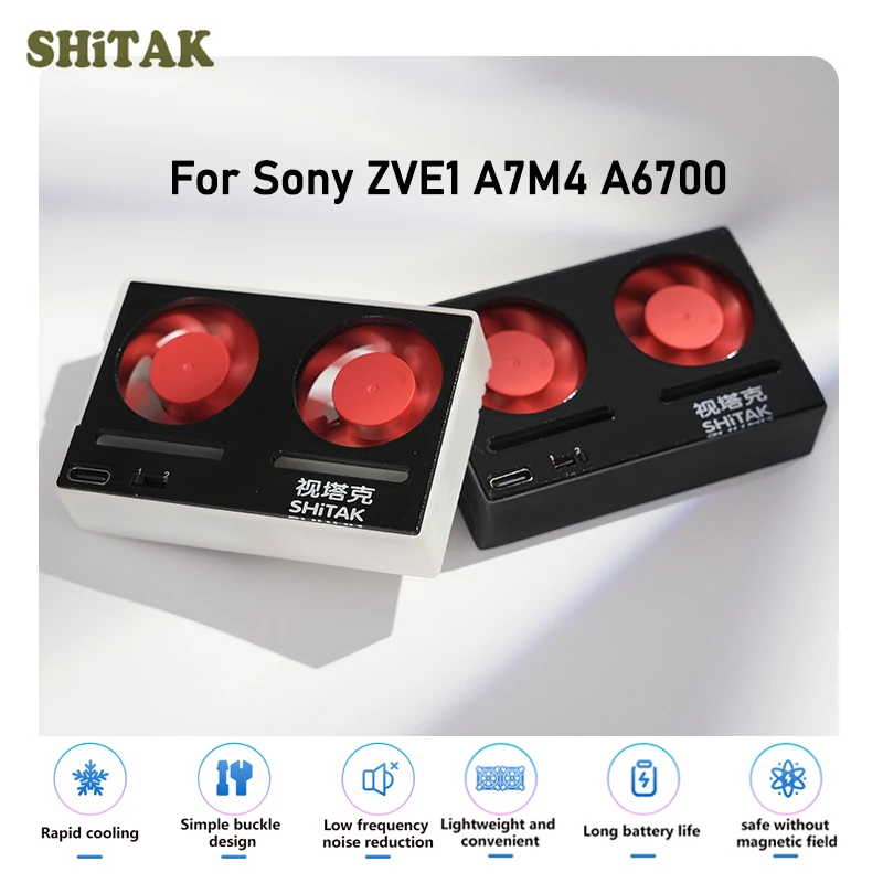 Shitak Camera Sistema Di Raffreddamento Dissipatore Di Calore Ventola Di Raffreddamento Batteria Incorporata Per Sony Zve1 A7M4 A6700 Raffreddamento R