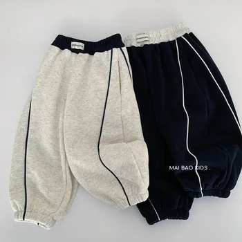 Children Clothes Kids Casual Pants New Korean Style Loose Boys and Girls 2025 Autumn Winter Fashionable Simple Kids Pants 1