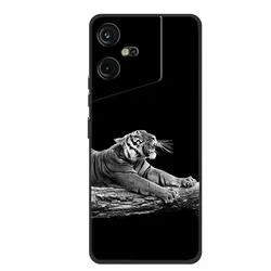 Luxury Soft Silicone TPU Phone Back Cover with Animal Wolf Design for -Tecno Pova Neo 3 (46)