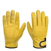 Work Gloves Sheepskin Leather Workers Work Welding Safety Protection Garden Sports Motorcycle Driver Wear-resistant Bike Gloves 2
