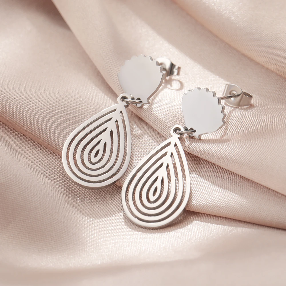 Dawapara Geometrische Spirale Ohrringe Cho Ku Rei Swirl Akasha Göttin Symbol Anhänger Edelstahl Schmuck – Detail 22
