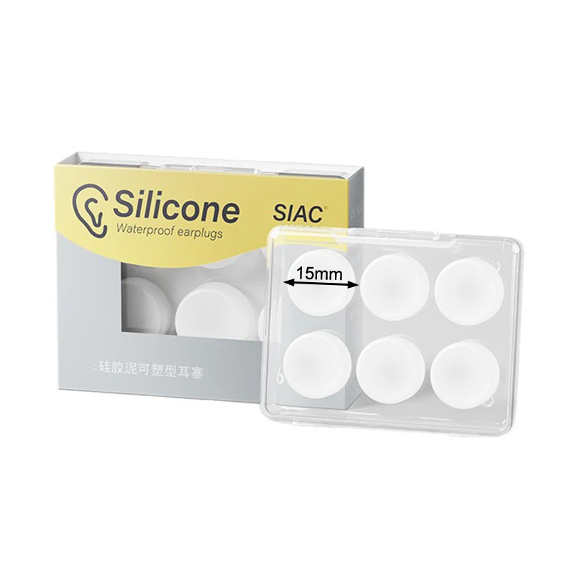 6 Pcs Silicone Ear Plugs Reusable Earplugs For Sleeping Swimming Traveling Working Studying Noise Reduction Flexible Ear Plugs