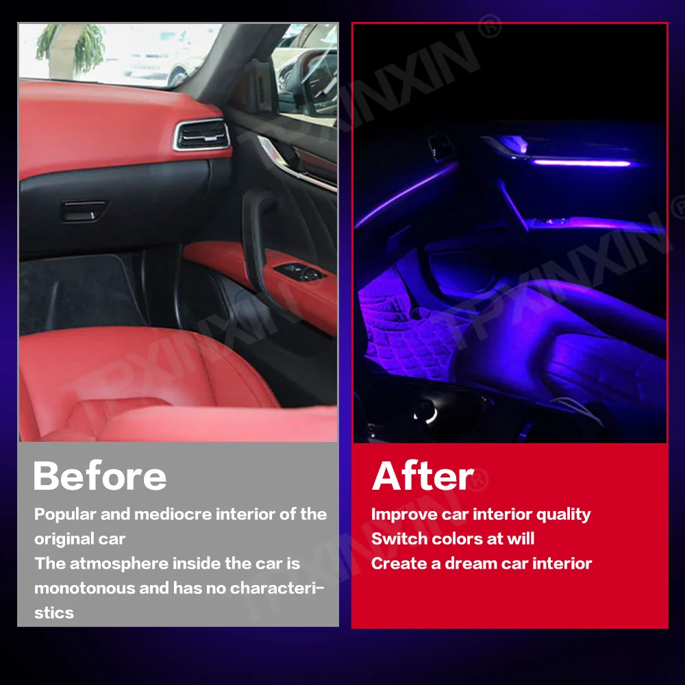 BYCCRZ LED Voiture Interieur Accessoires Lumière De Bienvenue De