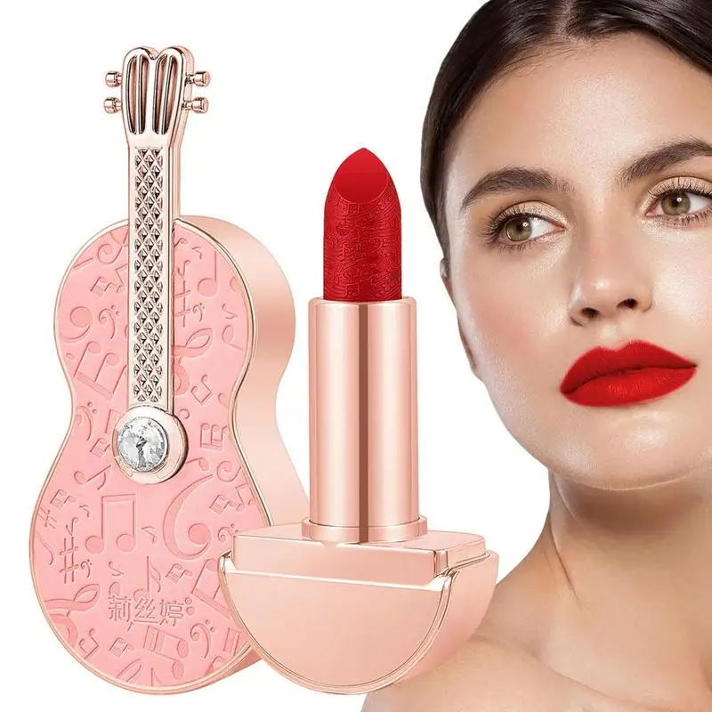 

Velvet Lipstick Violin Shape Waterproof Long Lasting Lip Gloss Moisturizing Professional Lipstick Cosmetics Make Up Gifts